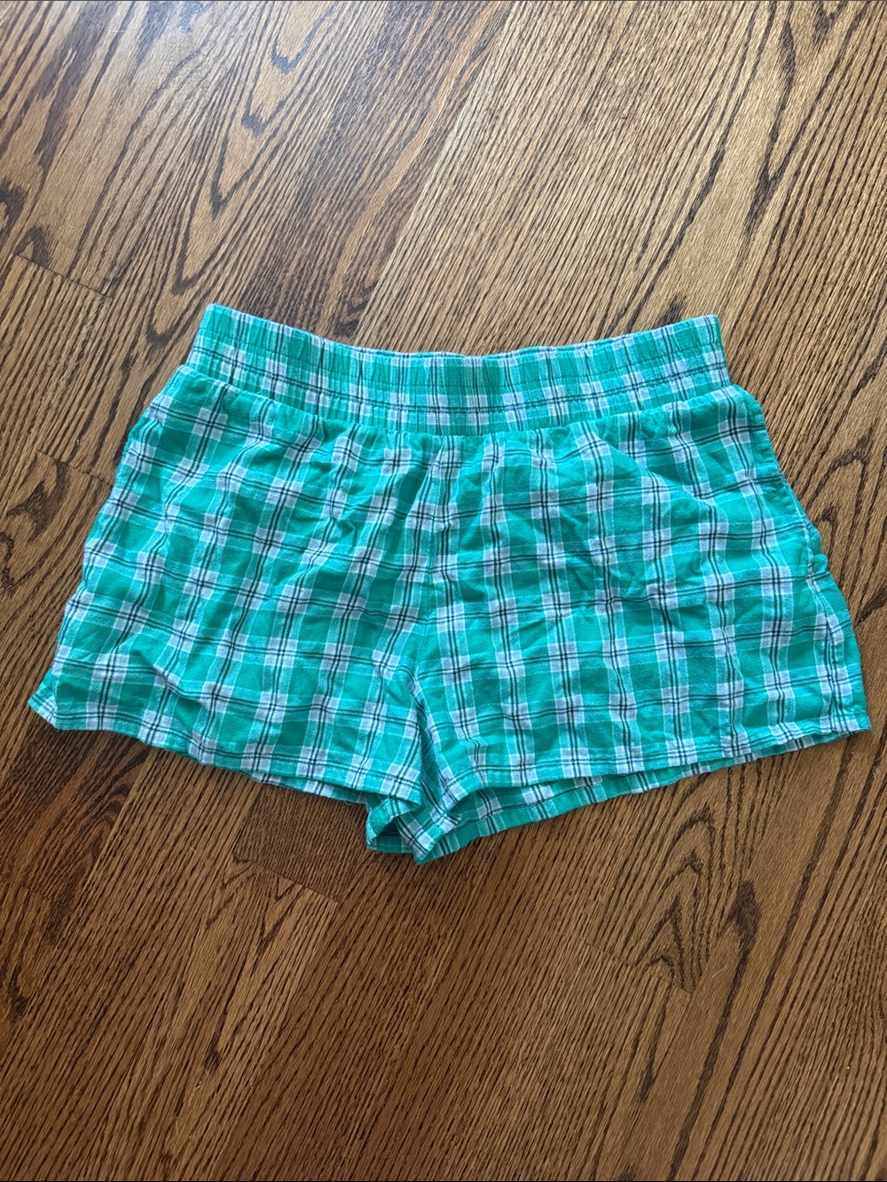 Casual Plaid Women's Shorts - Green